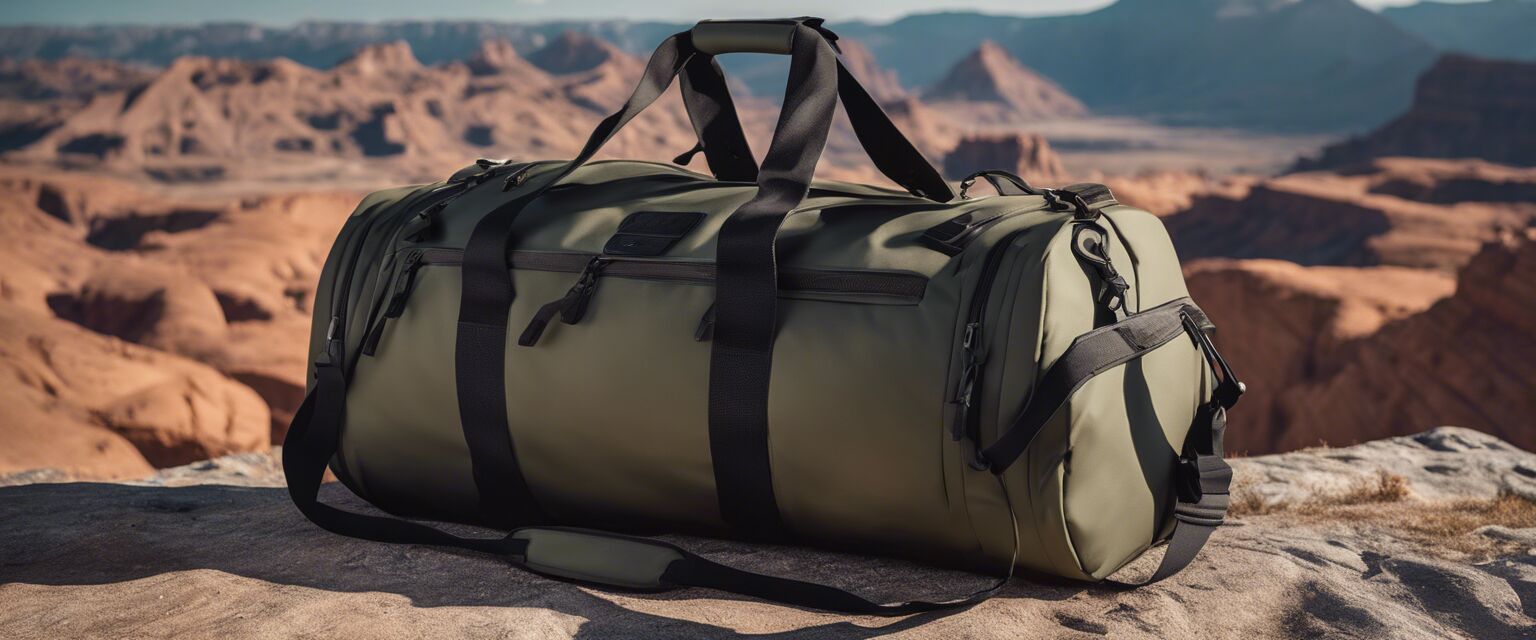 Lightweight nylon duffel bag