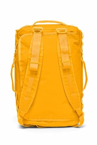 Bright yellow backpack with straps.